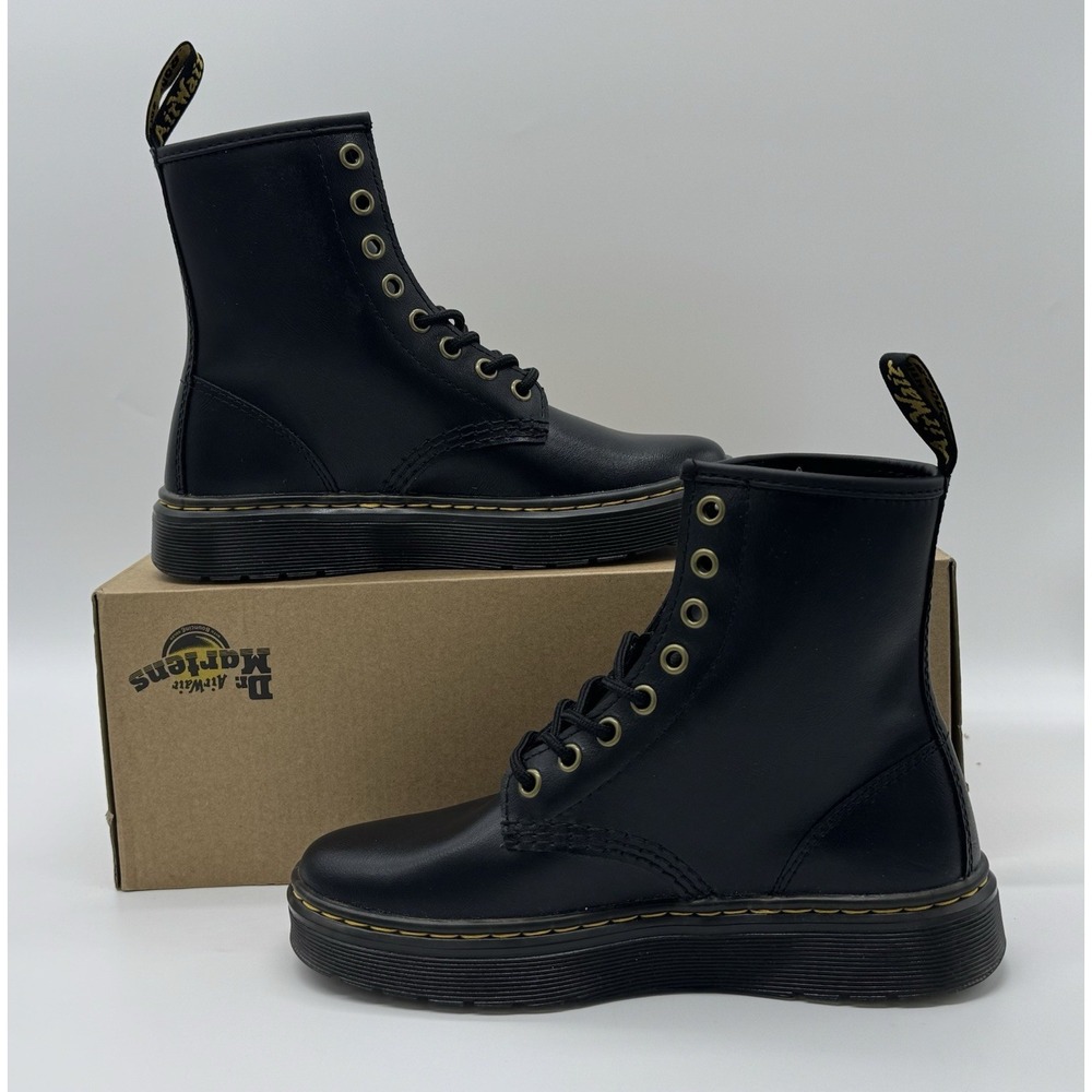 Dr Martens Women's Zavala Black T Lamper Leather Boots Size 5 26132001